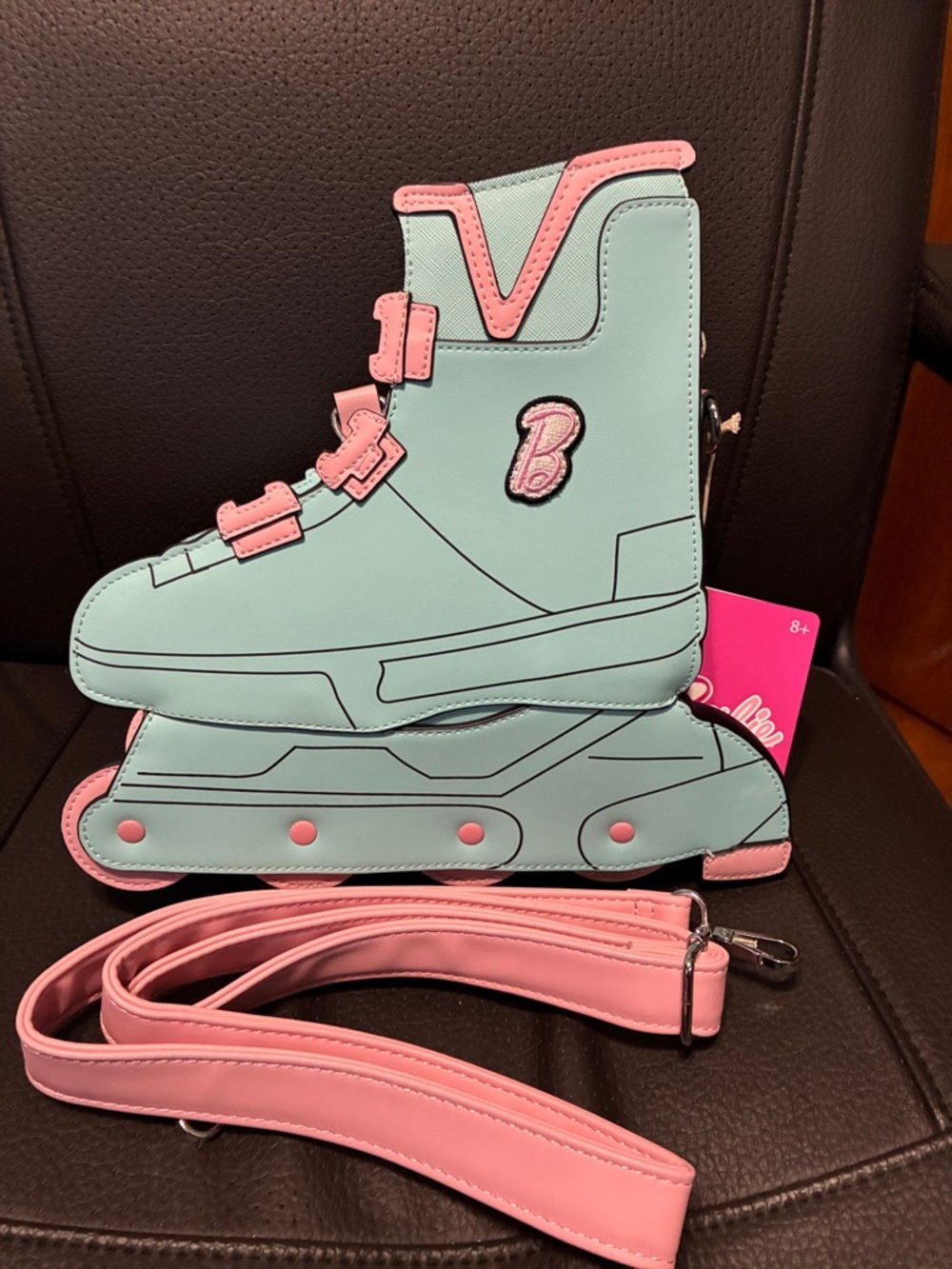 Loungefly Barbie rollerblade figural crossbody bag